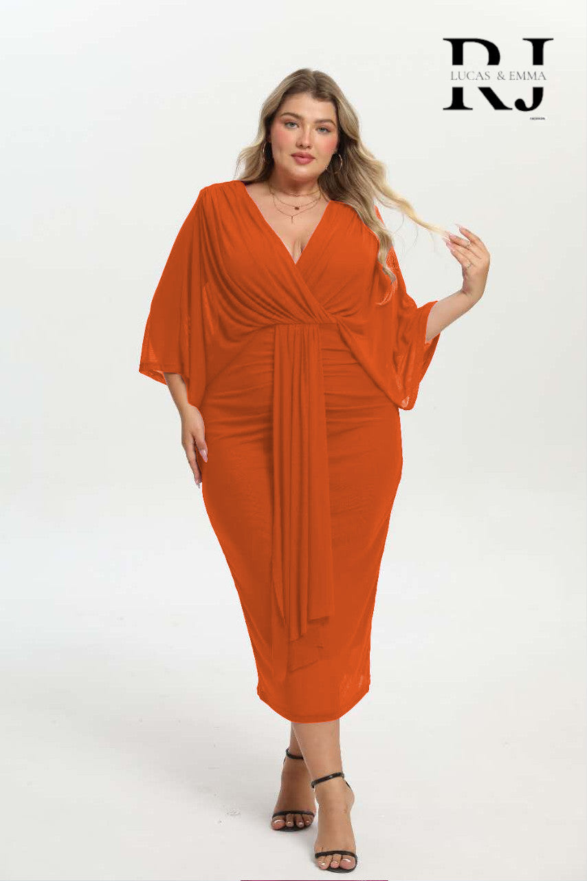 Karachi - Robe de réception avec un décolleté et des manches larges