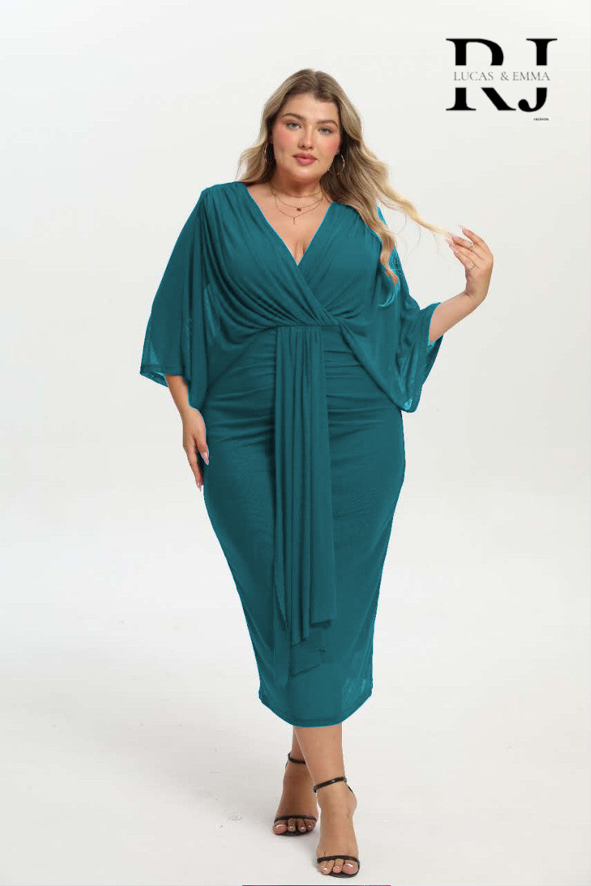 Karachi - Robe de réception avec un décolleté et des manches larges