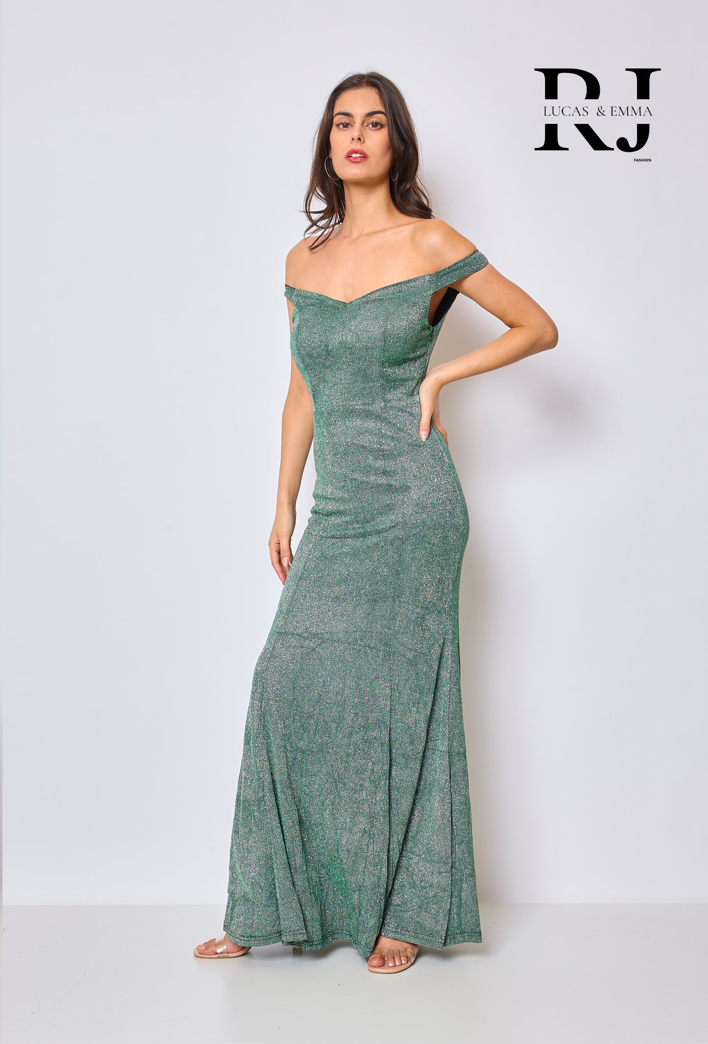 Minks - Robe de soirée brillante à coupe sirène avec bretelle tombante sur l'épaule